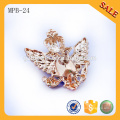 MPB24 Chine fabricant badge pin en métal de type cristal avec fermoir papillon pour vêtement personnalisé